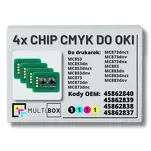4-PAK Multibox zestaw Chipów CMYK do OKI MC853 MC873 MC883 7,0K/3x7,3K - 2