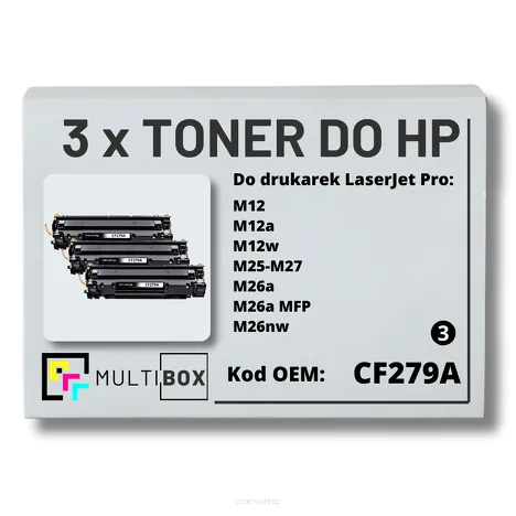 3-PAK Multibox Toner do HP CF279A 79A M12 M26 Zamiennik
