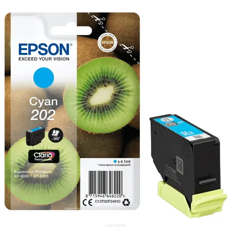 Epson tusz 202 T02F2 C13T02F24010 oryginalny cyan