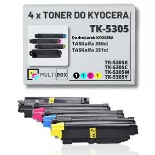 4-pak Toner do KYOCERA TK5305 TASKALFA 350Ci 12,0K/3x6,0K CMYK Multibox zamiennik