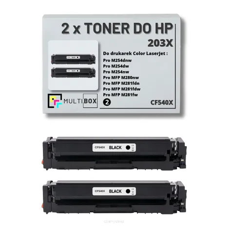 Toner do HP 203X 2-pak BLACK CF540X zamiennik Multibox