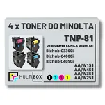 4-PAK Multibox Toner do KONICA MINOLTA TNP81 AAJW151 AAJW451 AAJW351 AAJW251 BIZHUB C3300i C4000i 13.0K/3x9.0K CMYK zamiennik - 2