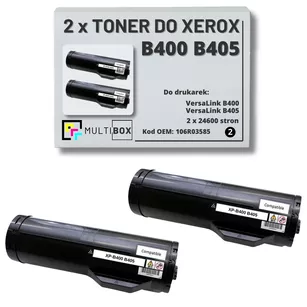 2-pak Toner do XEROX B400 B405 106R03585 24.6K Multibox zamiennik