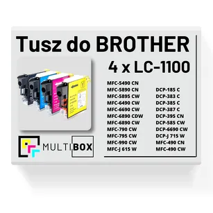 4-pak Tusz do BROTHER LC-1100 Multibox