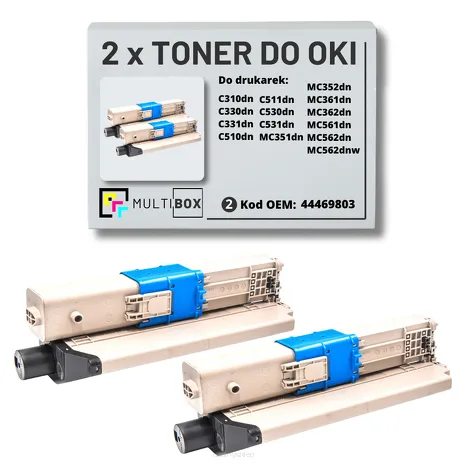 2-PAK Multibox Toner do OKI C310 MC362 MC562 44469803 black zamiennik