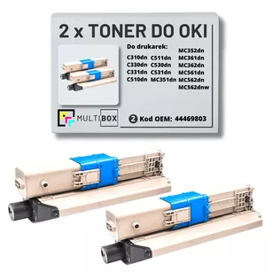 Toner do OKI C310 MC362 MC562 44469803 2-pak black zamiennik Multibox