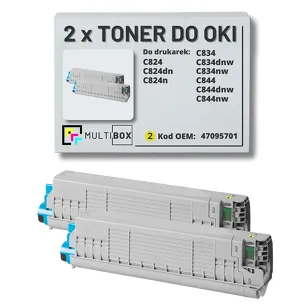 Toner do OKI C824 C834 C844 47095701 2-pak yellow zamiennik Multibox