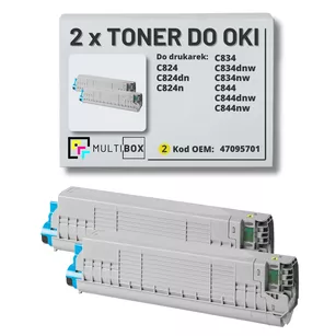 Toner do OKI C824 C834 C844 47095701 2-pak yellow zamiennik Multibox