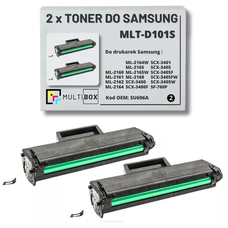 2-pak Toner do SAMSUNG ML2160 SCX3400 MLT-D101S SU696A 1.5K Multibox Zamiennik