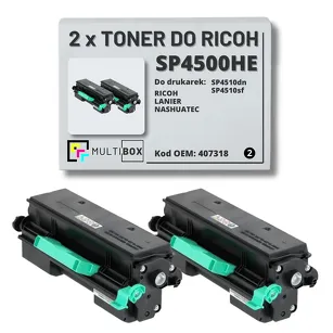 2-PAK Multibox Toner do RICOH SP4500HE 407318 Zamiennik