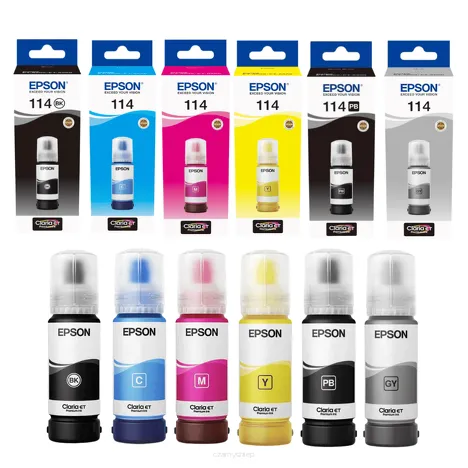 Epson tusz 114 T07A T07B 6-pak oryginalny cyan / magenta / yellow / black / photo black / grey