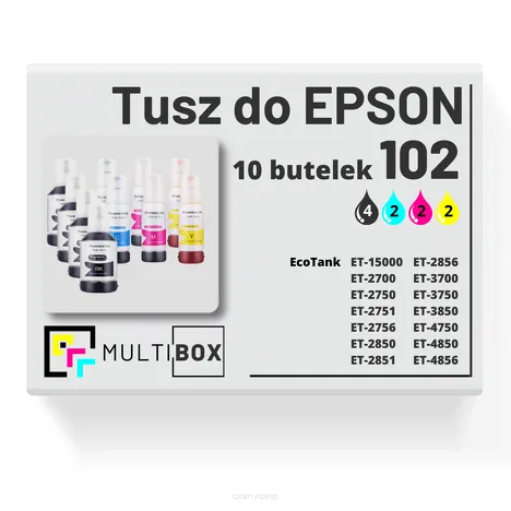 Tusz do EPSON 102 T03R6 T03R1 T03R2 T03R3 T03R4 10-pak cyan / magenta / yellow / black zamiennik Multibox