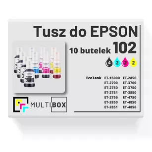 Tusz do EPSON 102 T03R6 T03R1 T03R2 T03R3 T03R4 10-pak cyan / magenta / yellow / black zamiennik Multibox