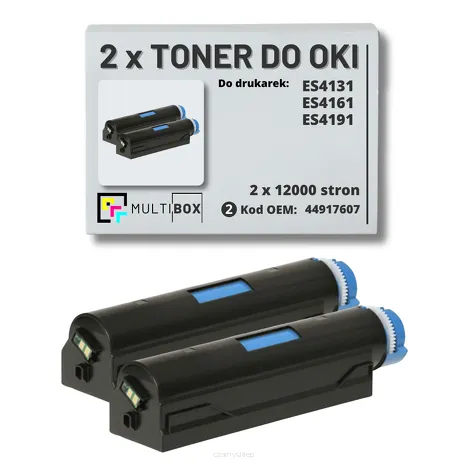 2-PAK Multibox Toner  do OKI ES4131 ES4161 ES4191 44917607  zamiennik