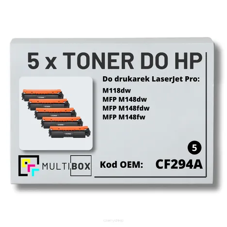 5-PAK Multibox Toner do HP CF294A 94A M118 M148 zamiennik