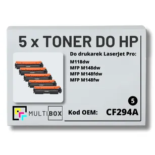 5-PAK Multibox Toner do HP CF294A 94A M118 M148 zamiennik