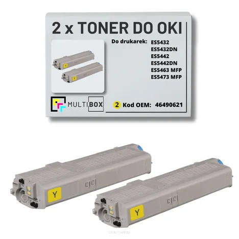 2-PAK Multibox Toner do OKI ES5432 ES5463 46490621 yellow zamiennik