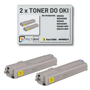 Toner do OKI ES5432 ES5463 46490621 2-pak yellow zamiennik Multibox