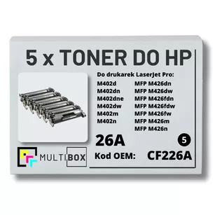 Toner do HP CF226A 26A M402 M426 5-pak zamiennik Multibox