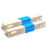 2-PAK Multibox Toner do OKI C510 C511 MC562 44469722 XL yellow zamiennik - 3