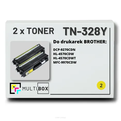 2-PAK Multibox Toner do BROTHER TN328Y Yellow zamiennik