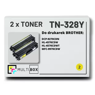 Toner do BROTHER TN328Y 2-pak Yellow Multibox zamiennik