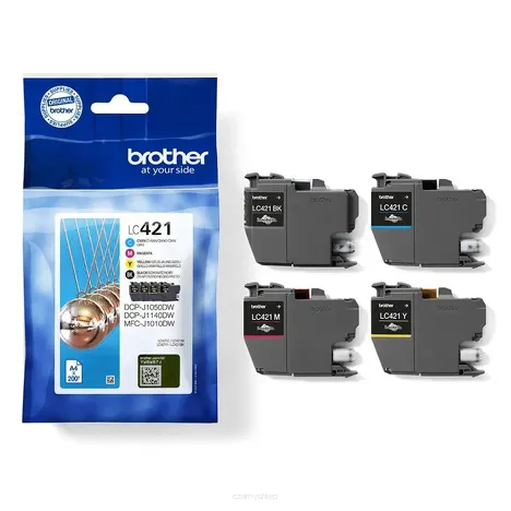 BROTHER tusz LC421VAL oryginalny 4-pak CMYK 4x200 stron