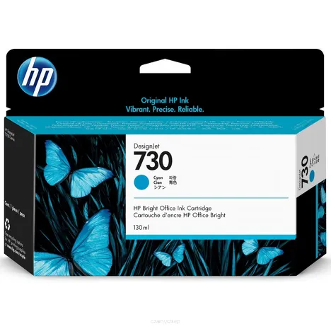 HP 730 tusz P2V62A oryginalny cyan 