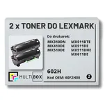 2-PAK Multibox Toner do LEXMARK MX310 MX410 MX510 602H 60F2H00 2x10.0K zamiennik - 2