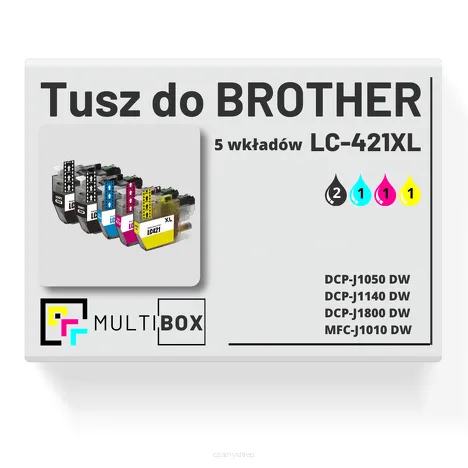 5-PAK Multibox Tusz do BROTHER LC421XL cyan / magenta / yellow / black zamiennik