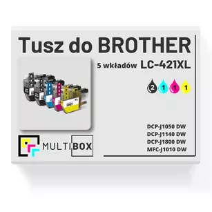 Tusz do BROTHER LC421XL 5-pak cyan / magenta / yellow / black zamiennik Multibox