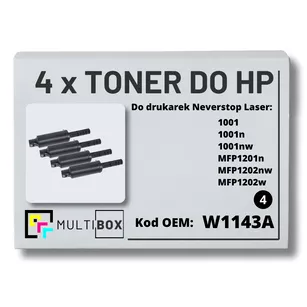 Toner do HP W1143A 143A 4 pak black Zamiennik Multibox