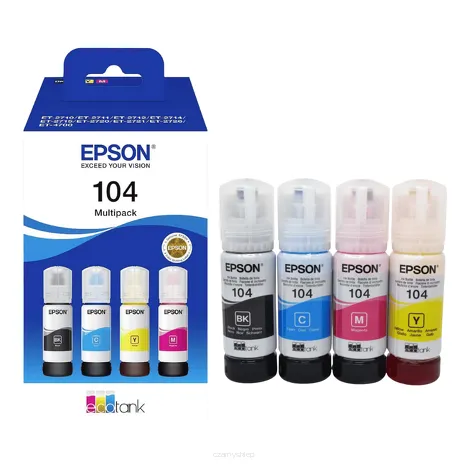 Epson tusz 104 T00P6 C13T00P640 4-pak oryginalny cyan / magenta / yellow / black