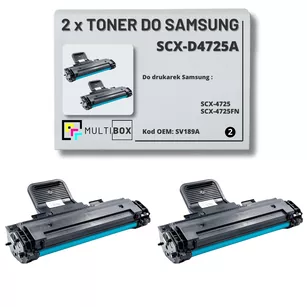 2-pak Toner do SAMSUNG SCX4725 SCXD4725A SV189A 3K Multibox Zamiennik