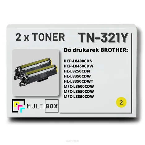 2-PAK Multibox Toner do BROTHER TN321Y Yellow zamiennik