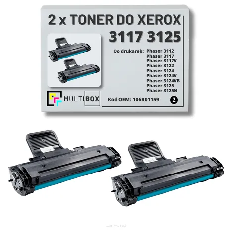 2-pak Toner do XEROX 3117 3125 106R01159 3K Multibox zamiennik