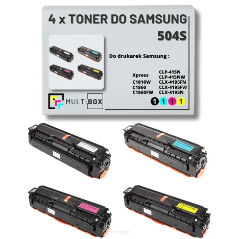 4-PAK Multibox Toner do SAMSUNG 504S CLP415 CLX4195 Xpress C1810 2.5K/1.8K CMYK zamiennik
