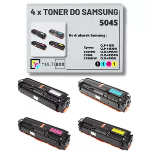 4-pak Toner do SAMSUNG 504S CLP415 CLX4195 Xpress C1810 2.5K/1.8K CMYK Multibox zamiennik