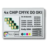 4-PAK Multibox zestaw Chipów CMYK do OKI C310 C330 C331 C530 C531 C510 C511 MC351 MC352 MC361 MC362 MC561 MC562 3,5K/3x2,0K - 2