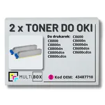 2-PAK Multibox Toner do OKI C8600 C8800 43487710 magenta zamiennik - 2