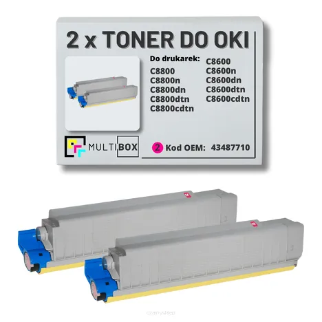 Toner do OKI C8600 C8800 43487710 2-pak magenta zamiennik Multibox