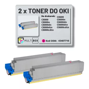 Toner do OKI C8600 C8800 43487710 2-pak magenta zamiennik Multibox