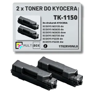 2-pak Toner do KYOCERA TK-1150 1T02RV0NL0 ECOSYS M2135 M2635 M2735 ECOSYS P2235 2x8.0K Multibox zamiennik