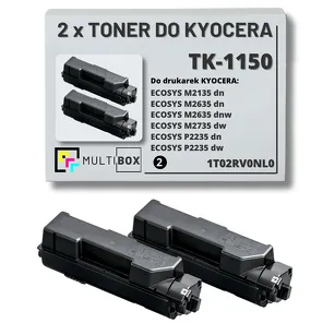 2-PAK Multibox Toner do KYOCERA TK1150 1T02RV0NL0 ECOSYS M2135 M2635 M2735 ECOSYS P2235 2x8.0K zamiennik
