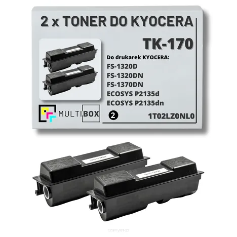 2-PAK Multibox Toner do KYOCERA TK170 1T02LZ0NL0 FS1320 FS1370 ECOSYS P2135 2x7.2K zamiennik