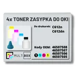 4-PAK Multibox Tonery zasypki do OKI C612 8,0K/3x6,0K - 2