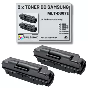 2-pak Toner do SAMSUNG ML5010 ML5015 MLT-D307E SV058A 20K Multibox Zamiennik