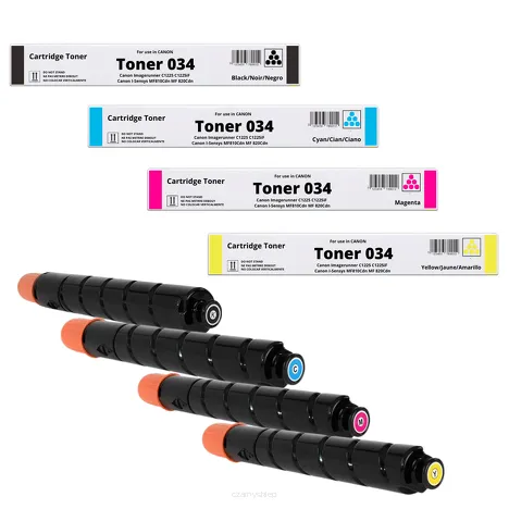 4 x toner do Canon 034 9454B001 9453B001 9452B001 9451B001 iRC1225 iRC1225iF I-Sensys MF810Cdn MF820Cdn CMYK zamiennik