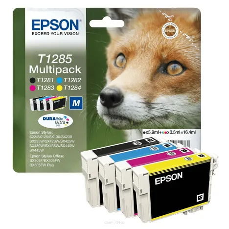 Epson tusz T1285 C13T12854012 4-pak oryginalny cyan / magenta / yellow / black