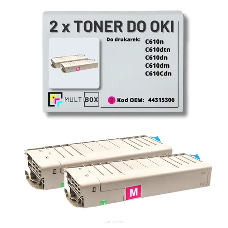 2-PAK Multibox Toner do OKI C610 44315306 magenta zamiennik